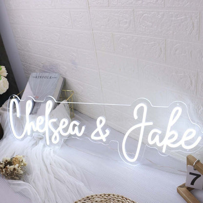 Chelsea And Jake White Led Neon Sign - Shineneon