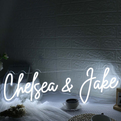 Chelsea And Jake White Led Neon Sign - Shineneon