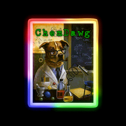 Chem Dawg Hemp Inspired Green Leaf Led Neon Sign Rgb Color - LED neon sign close-up detail