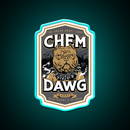 Chemdawg Hemp Inspired Green Leaf Led Neon Sign 420 Neon Decor Rgb Color - Size and dimension reference