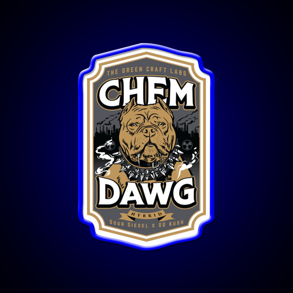 Chemdawg Hemp Inspired Green Leaf Led Neon Sign 420 Neon Decor Rgb Color - LED neon sign view 5