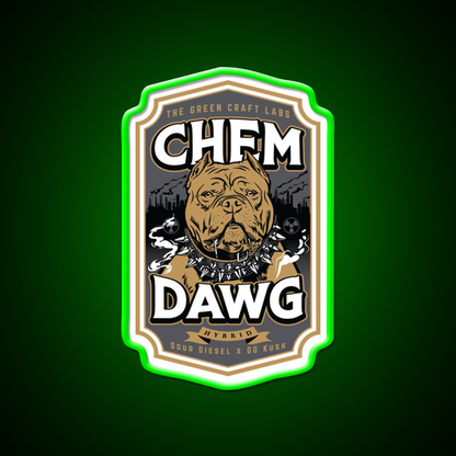 Chemdawg Hemp Inspired Green Leaf Led Neon Sign 420 Neon Decor Rgb Color - LED neon sign view 8