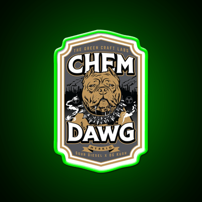 Chemdawg Hemp Inspired Green Leaf Led Neon Sign 420 Neon Decor Rgb Color - Shineneon