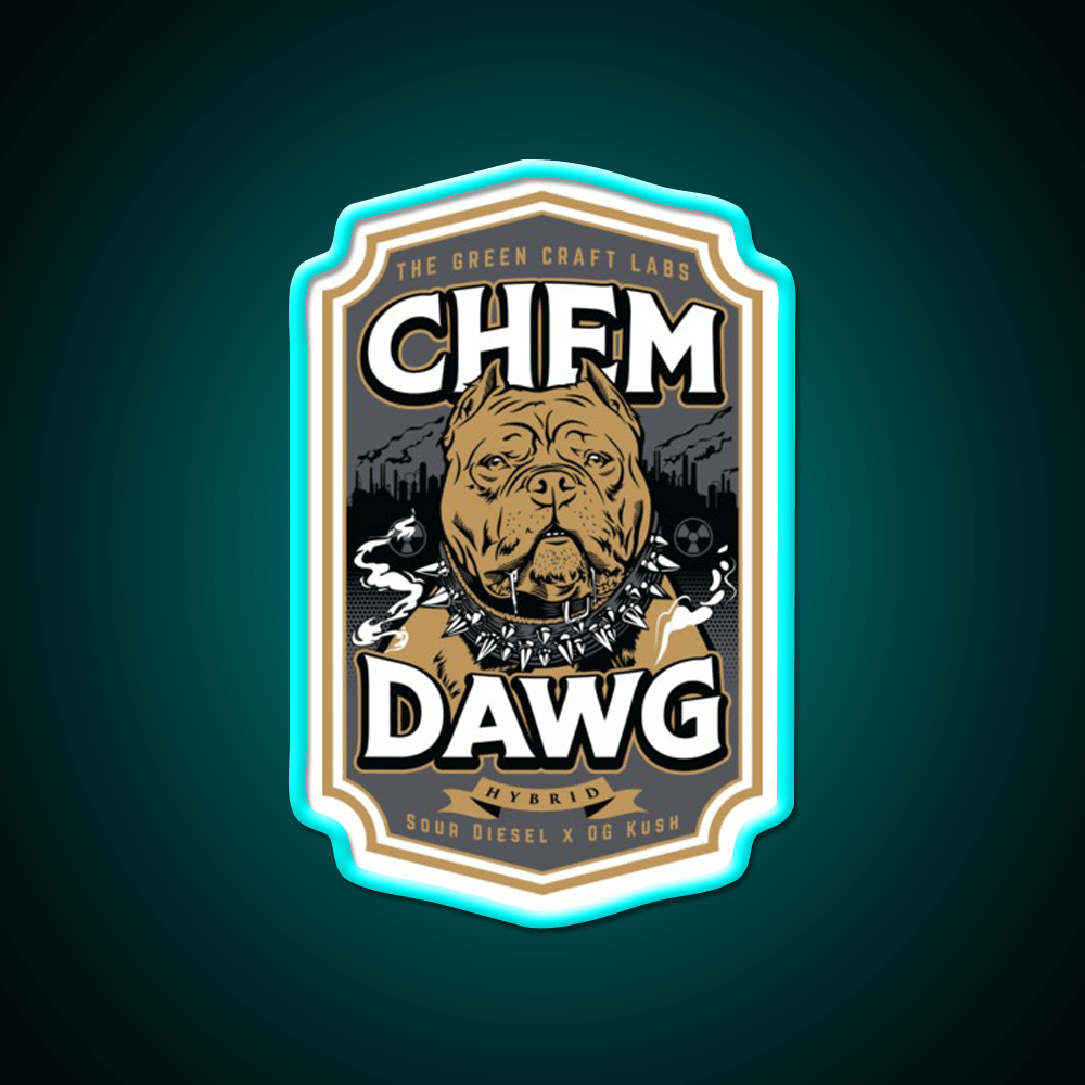 Chemdawg Hemp Inspired Green Leaf Led Neon Sign 420 Neon Decor Rgb Color - Shineneon