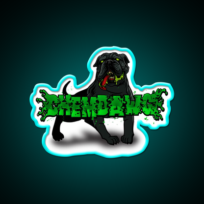 Chemdawg Strain Art Hemp Inspired Green Leaf Led Neon Sign Rgb Color - Size and dimension reference