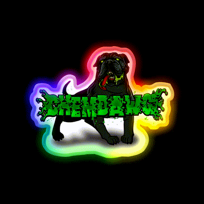 Chemdawg Strain Art Hemp Inspired Green Leaf Led Neon Sign Rgb Color - LED neon sign close-up detail