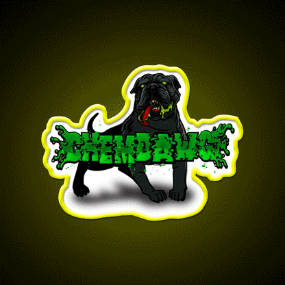 Chemdawg Strain Art Hemp Inspired Green Leaf Led Neon Sign Rgb Color - Custom LED neon sign front view