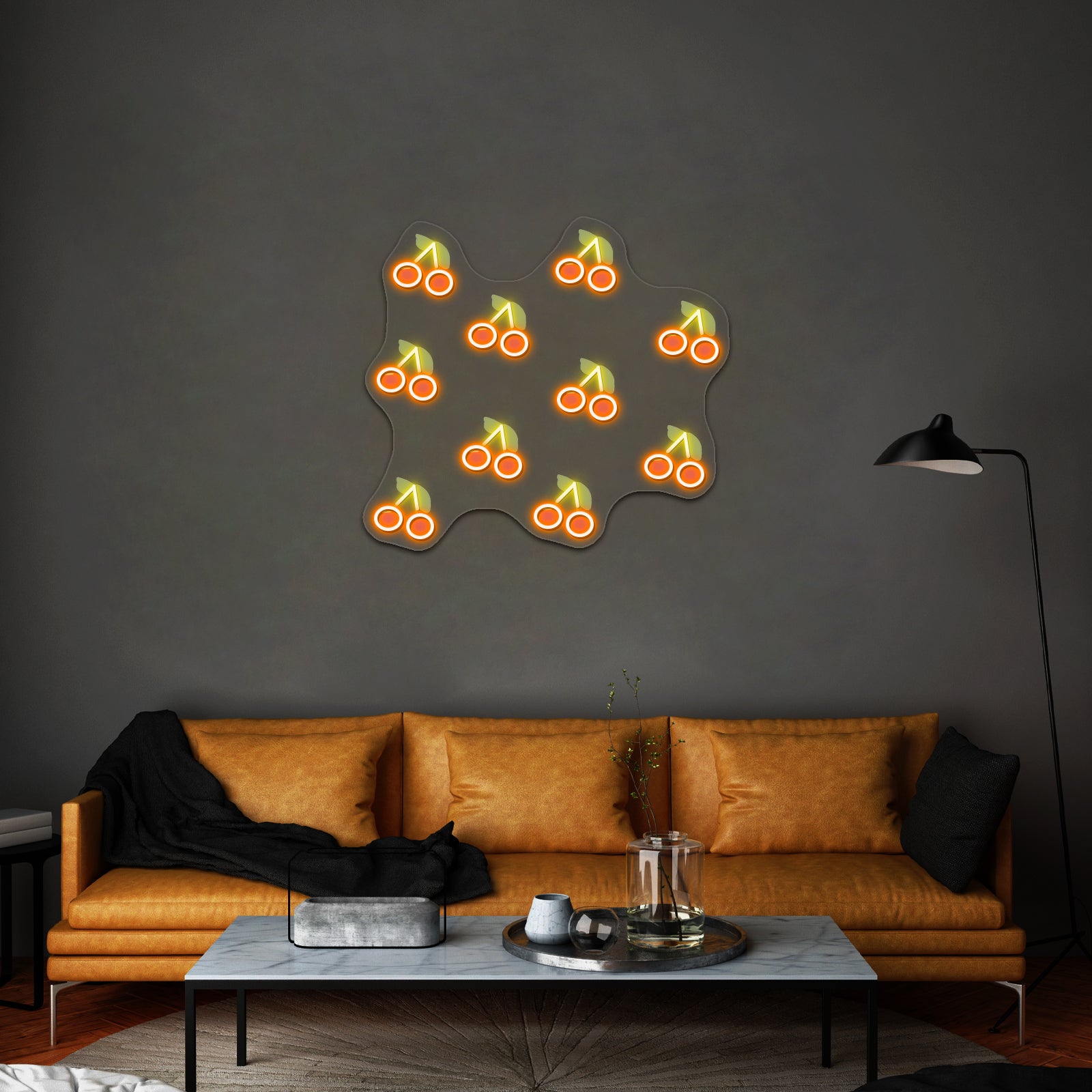 Cherries Artwork Business Neon Sign