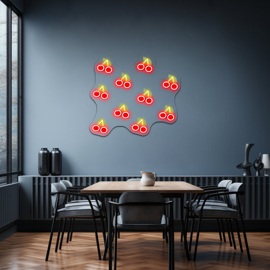 Cherries Artwork Business Neon Sign