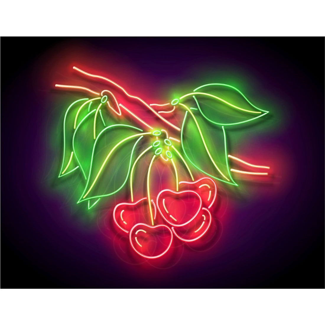 Cherries On A Branch Led Sign Business Neon Sign