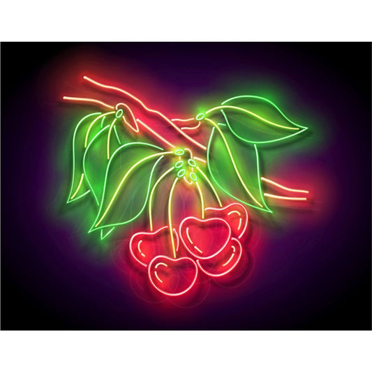 Cherries On A Branch Led Sign Business Neon Sign