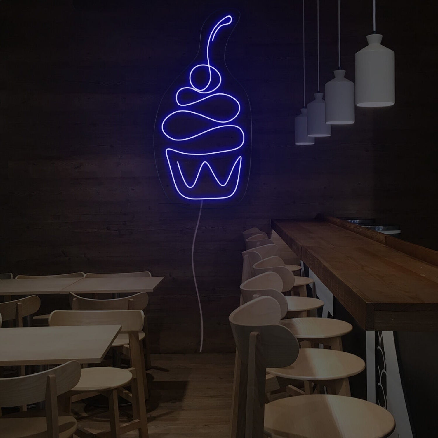 Cherry Cupcake Neon Sign For Dessert And Fun Spaces | Shineneon