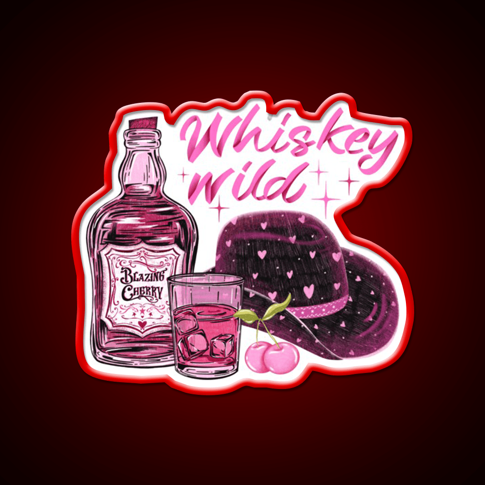 Cherry Flavored Whiskey Drink Bar Led Neon Sign Rgb Color - Shineneon