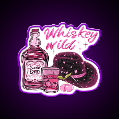 Cherry Flavored Whiskey Drink Bar Led Neon Sign Rgb Color - Shineneon