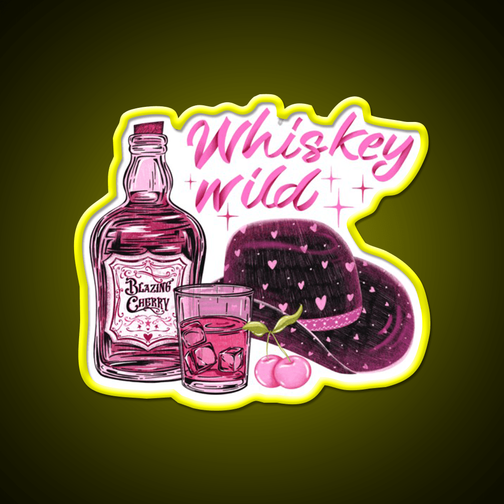 Cherry Flavored Whiskey Drink Bar Led Neon Sign Rgb Color - Shineneon