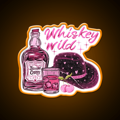 Cherry Flavored Whiskey Drink Bar Led Neon Sign Rgb Color - Shineneon