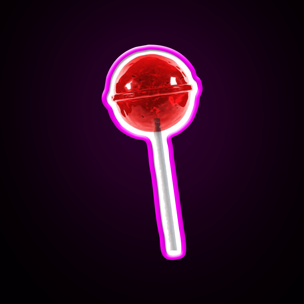 Cherry Lollipop Snack Food Led Neon Sign Rgb Color - Shineneon