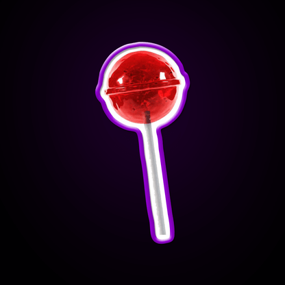 Cherry Lollipop Snack Food Led Neon Sign Rgb Color - Shineneon