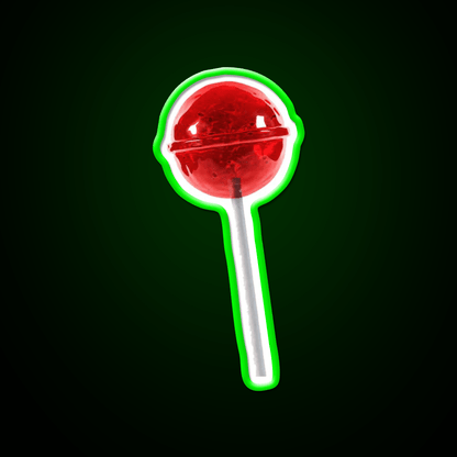 Cherry Lollipop Snack Food Led Neon Sign Rgb Color - Shineneon