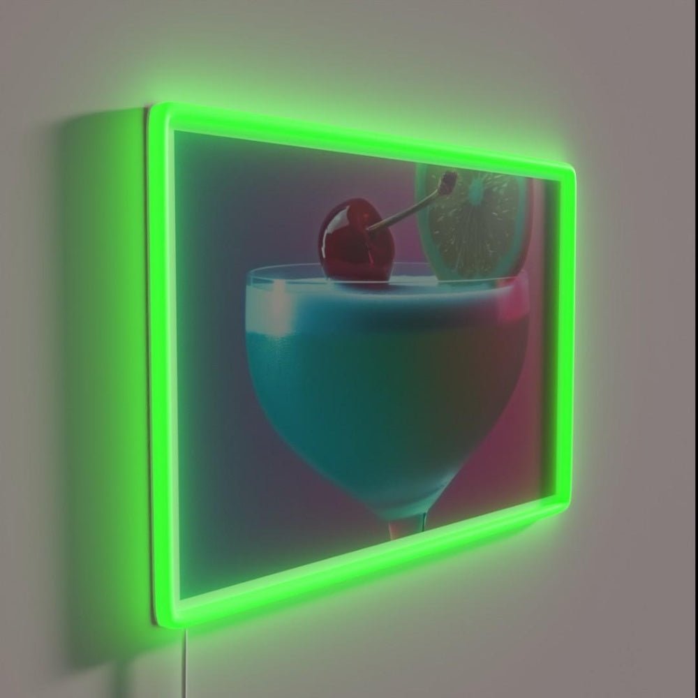 Cherry Martini Rgb Led Neon Sign Restaurant Wall Art - Shineneon