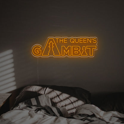 Chess Club Game Room With The Queens Gambit Led Neon Sign | Shineneon