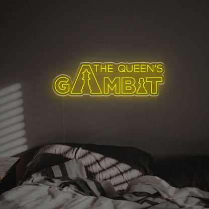 Chess Club Game Room With The Queens Gambit Led Neon Sign | Shineneon