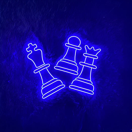 Chess Led Sign Playing Chess Led Sign Wall Decor