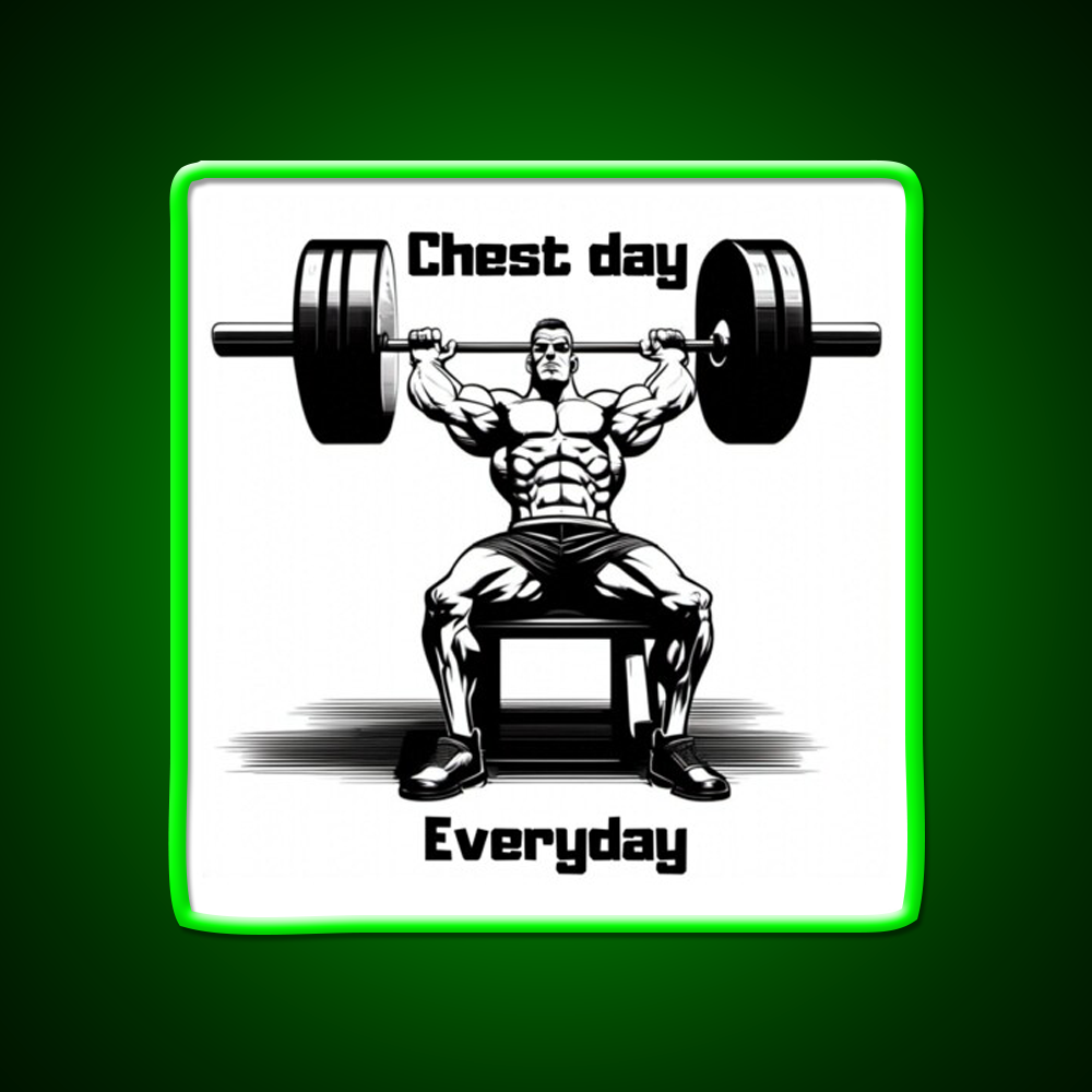 Chest Day Everday Design Gym Fitness Led Neon Sign Rgb Color - LED neon sign view 8