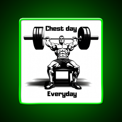 Chest Day Everday Design Gym Fitness Led Neon Sign Rgb Color - LED neon sign view 8