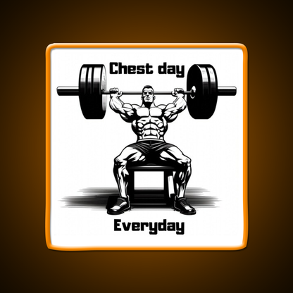 Chest Day Everday Design Gym Fitness Led Neon Sign Rgb Color - LED neon sign view 6