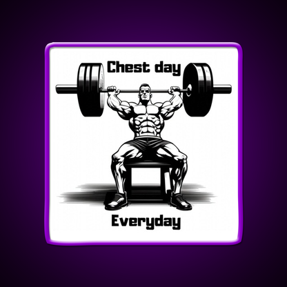 Chest Day Everday Design Gym Fitness Led Neon Sign Rgb Color - LED neon sign view 9