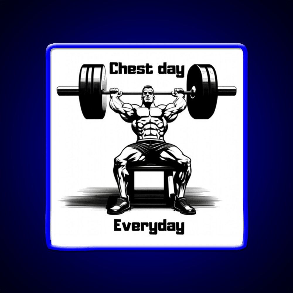 Chest Day Everday Design Gym Fitness Led Neon Sign Rgb Color - Shineneon