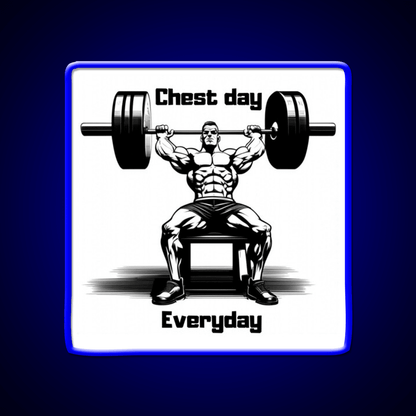 Chest Day Everday Design Gym Fitness Led Neon Sign Rgb Color - Shineneon