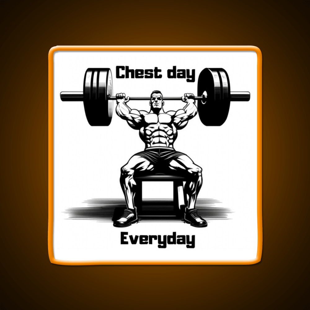 Chest Day Everday Design Gym Fitness Led Neon Sign Rgb Color - Shineneon