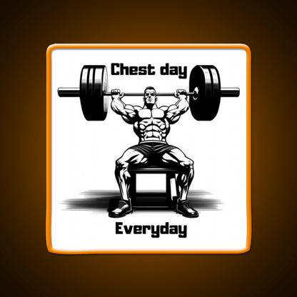Chest Day Everday Design Gym Fitness Led Neon Sign Rgb Color - Shineneon