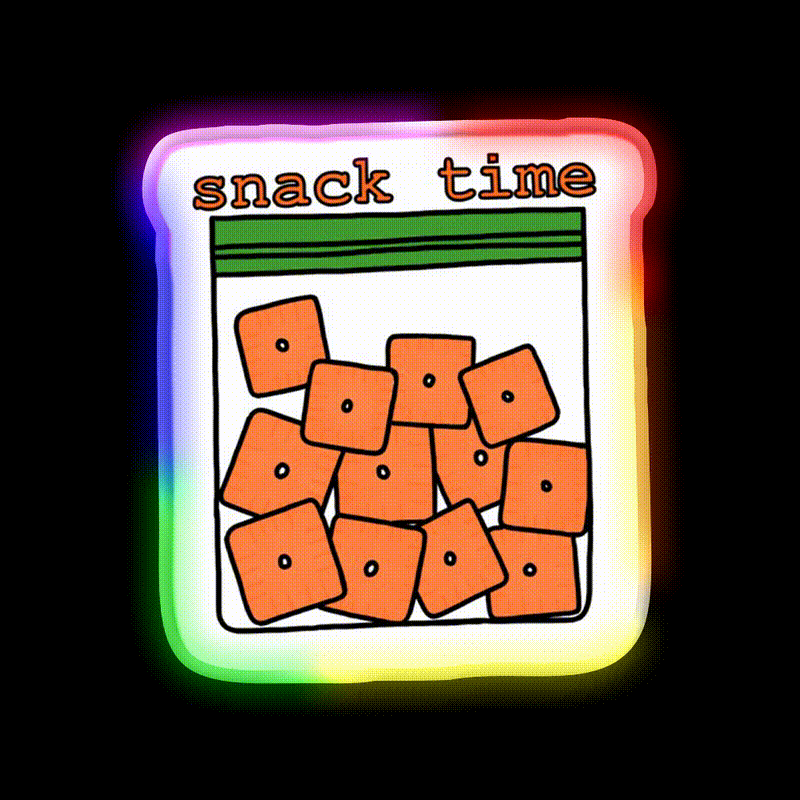 Chez Its Snack Food Led Neon Sign Rgb Color - LED neon sign close-up detail