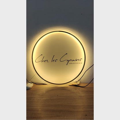 Chez Les Copains Acrylic Business Logo Sign - Shineneon