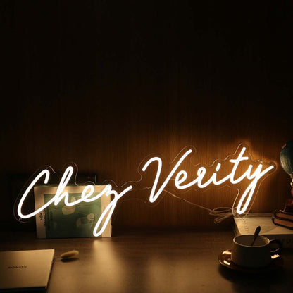 Chez Verity Yellow Led Neon Sign - Shineneon