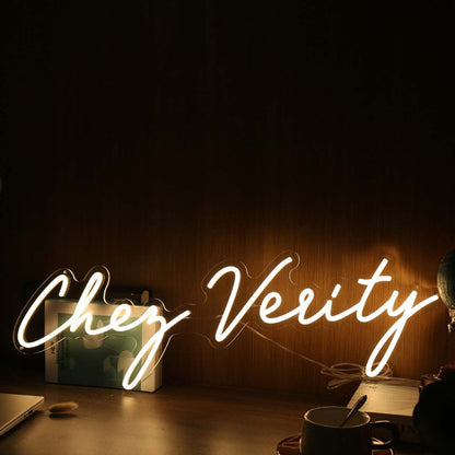 Chez Verity Yellow Led Neon Sign - Shineneon