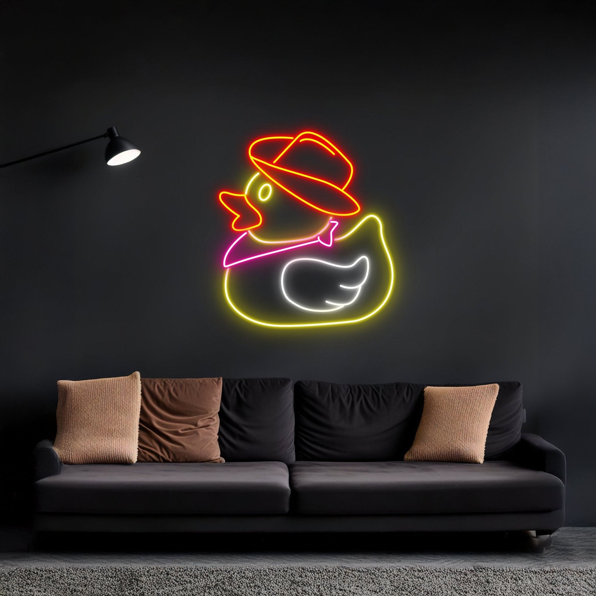 Chibi Duck With Cowboy Hat Neon Sign - Shineneon