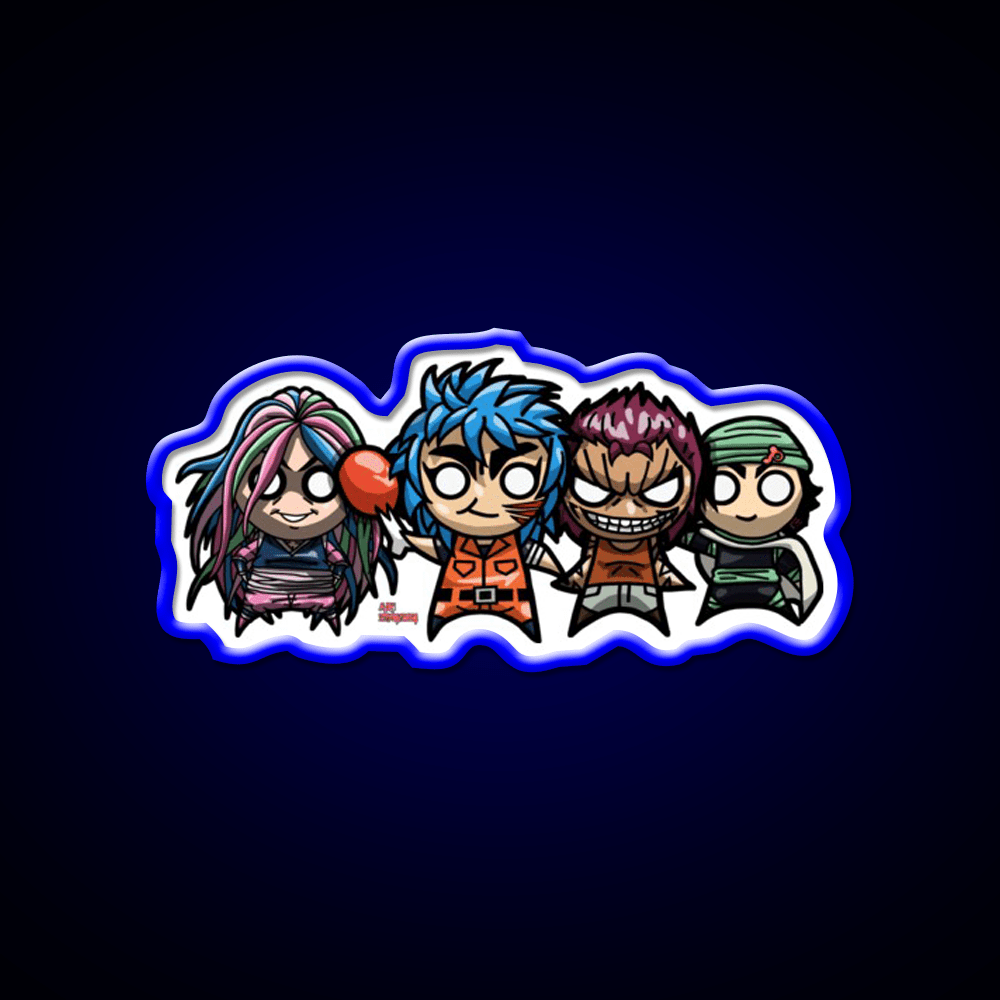 Chibi Heavenly Kings 1 Snack Food Led Neon Sign Rgb Color - Shineneon
