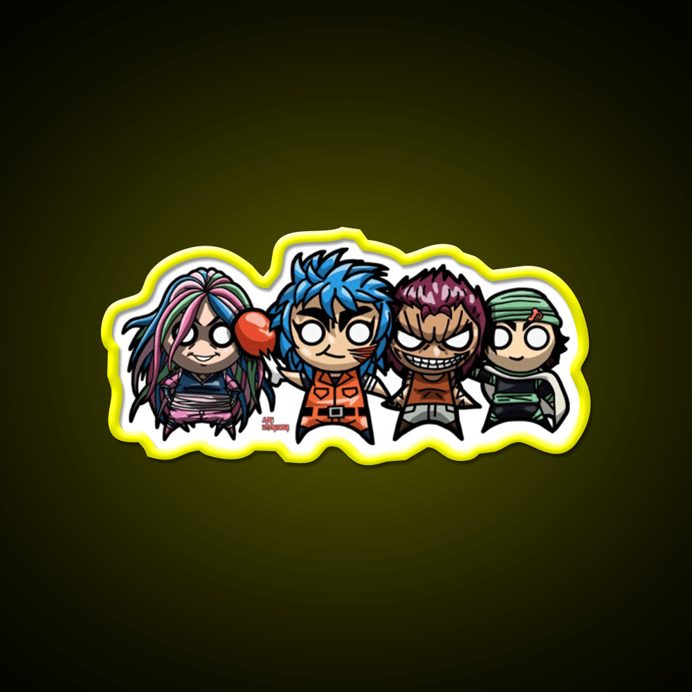 Chibi Heavenly Kings 1 Snack Food Led Neon Sign Rgb Color - Shineneon