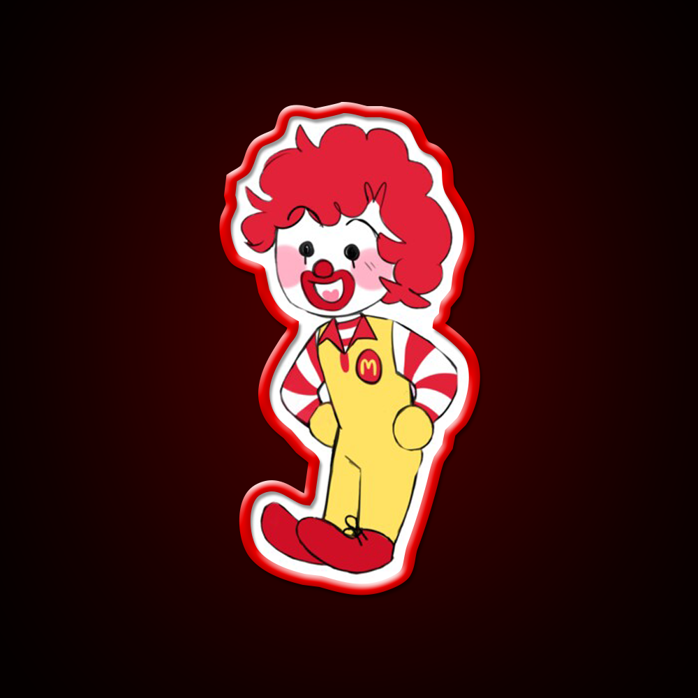 Chibi Ron Fast Food Led Neon Sign For Burger Place Rgb Color