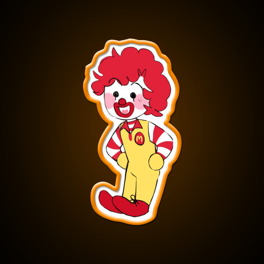 Chibi Ron Fast Food Led Neon Sign For Burger Place Rgb Color - Shineneon