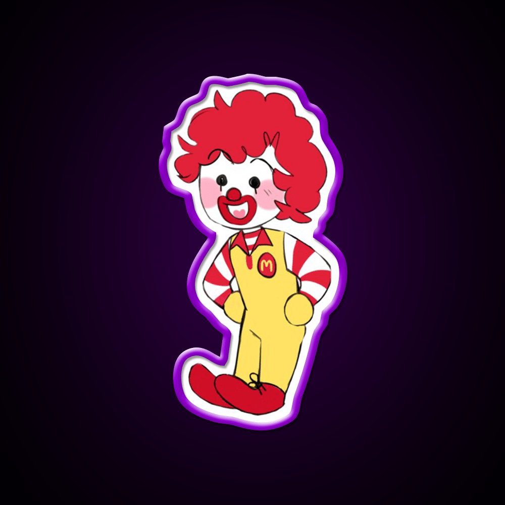 Chibi Ron Fast Food Led Neon Sign For Burger Place Rgb Color - Shineneon