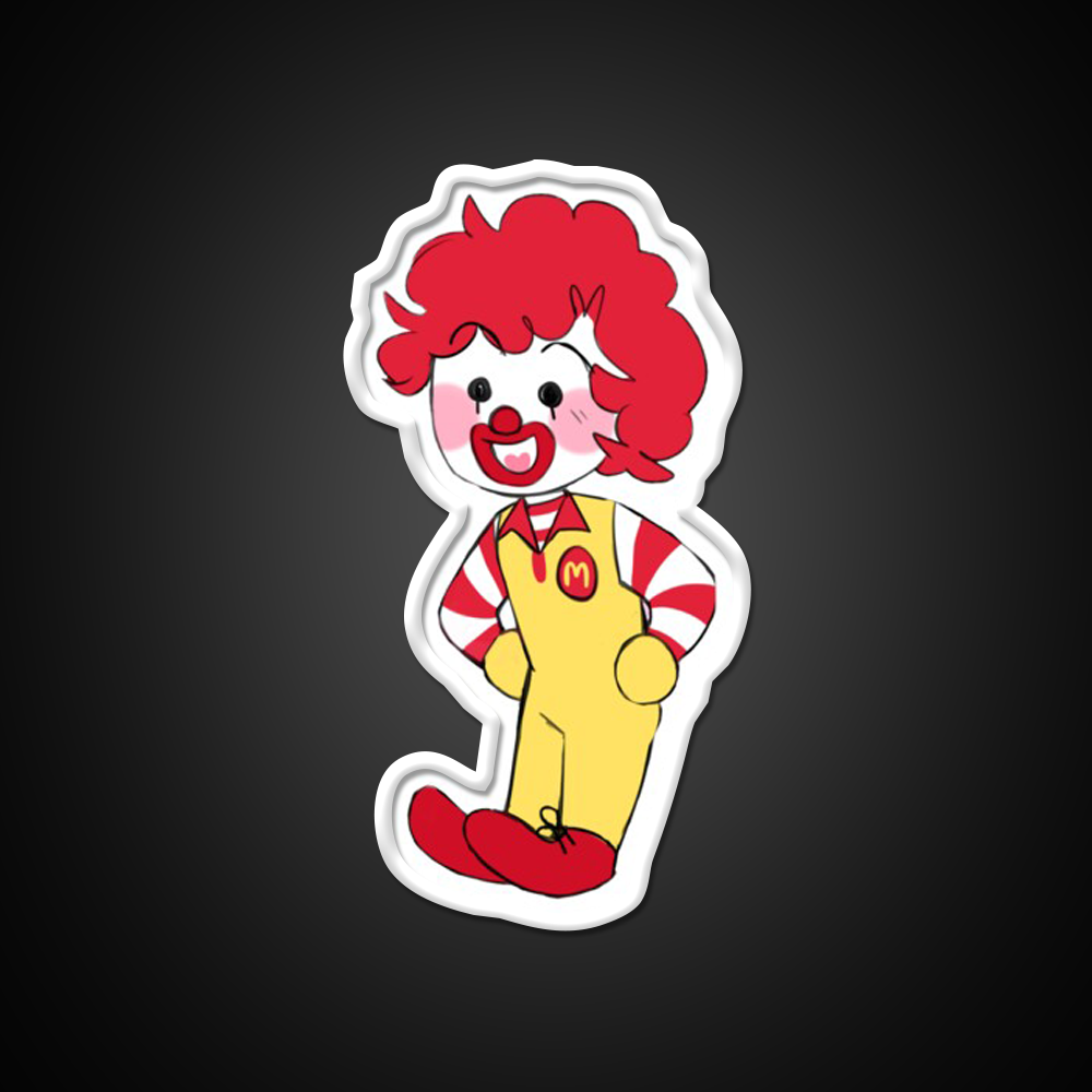 Chibi Ron Fast Food Led Neon Sign For Burger Place Rgb Color