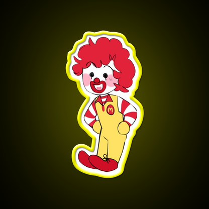 Chibi Ron Fast Food Led Neon Sign For Burger Place Rgb Color