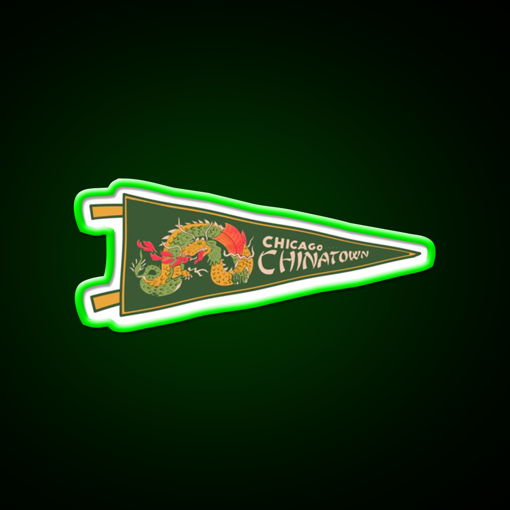 Chicago Chinatown Pennant Asian Cultural Led Neon Sign Rgb Color - LED neon sign view 8