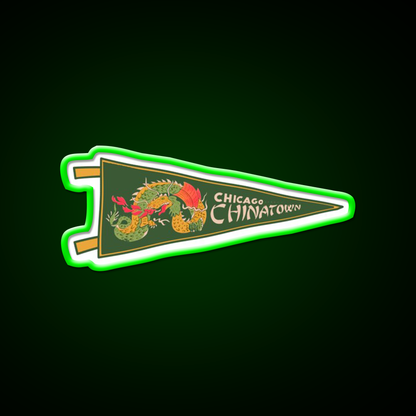 Chicago Chinatown Pennant Asian Cultural Led Neon Sign Rgb Color - LED neon sign view 8