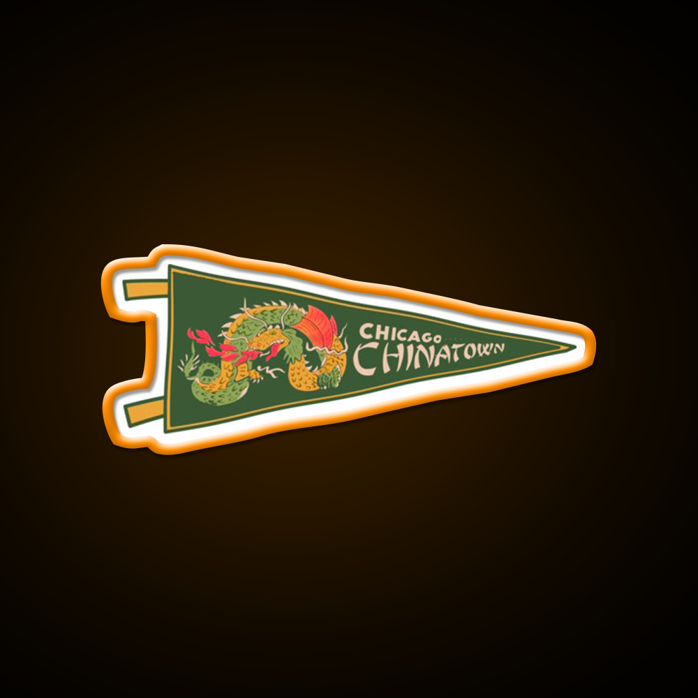 Chicago Chinatown Pennant Asian Cultural Led Neon Sign Rgb Color - LED neon sign view 6